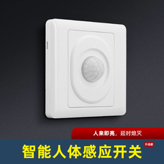 Infrared human body sensor switch 86 type stair infrared sensor switch corridor 220v intelligent delay switch
