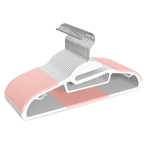 Manufacturer wholesale environmentally friendly wet and dry clothes hangers, non-slip and non-deformable, household non-flocking clothes hangers to organize and store clothes