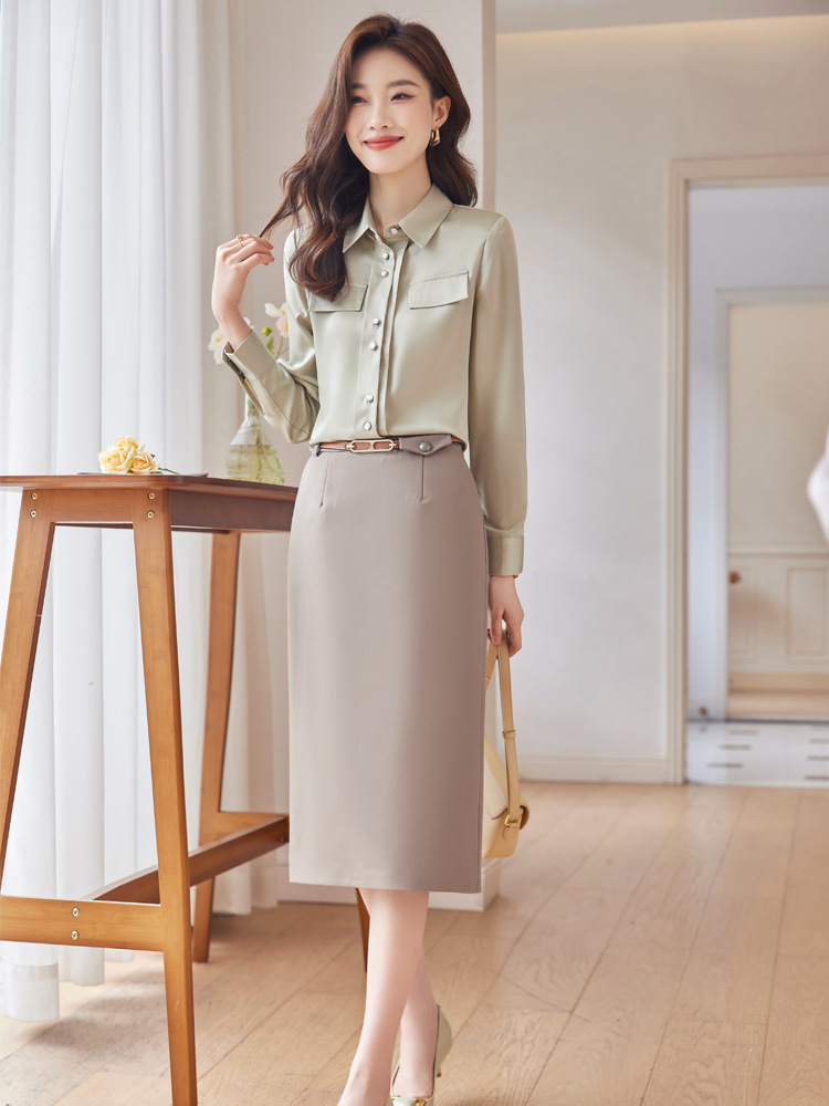Autumn fashionable solid color elegant shirt