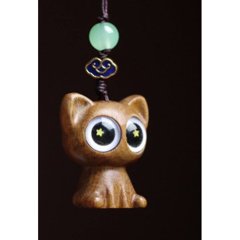 그린 백단향 에센스 고양이 펜던트