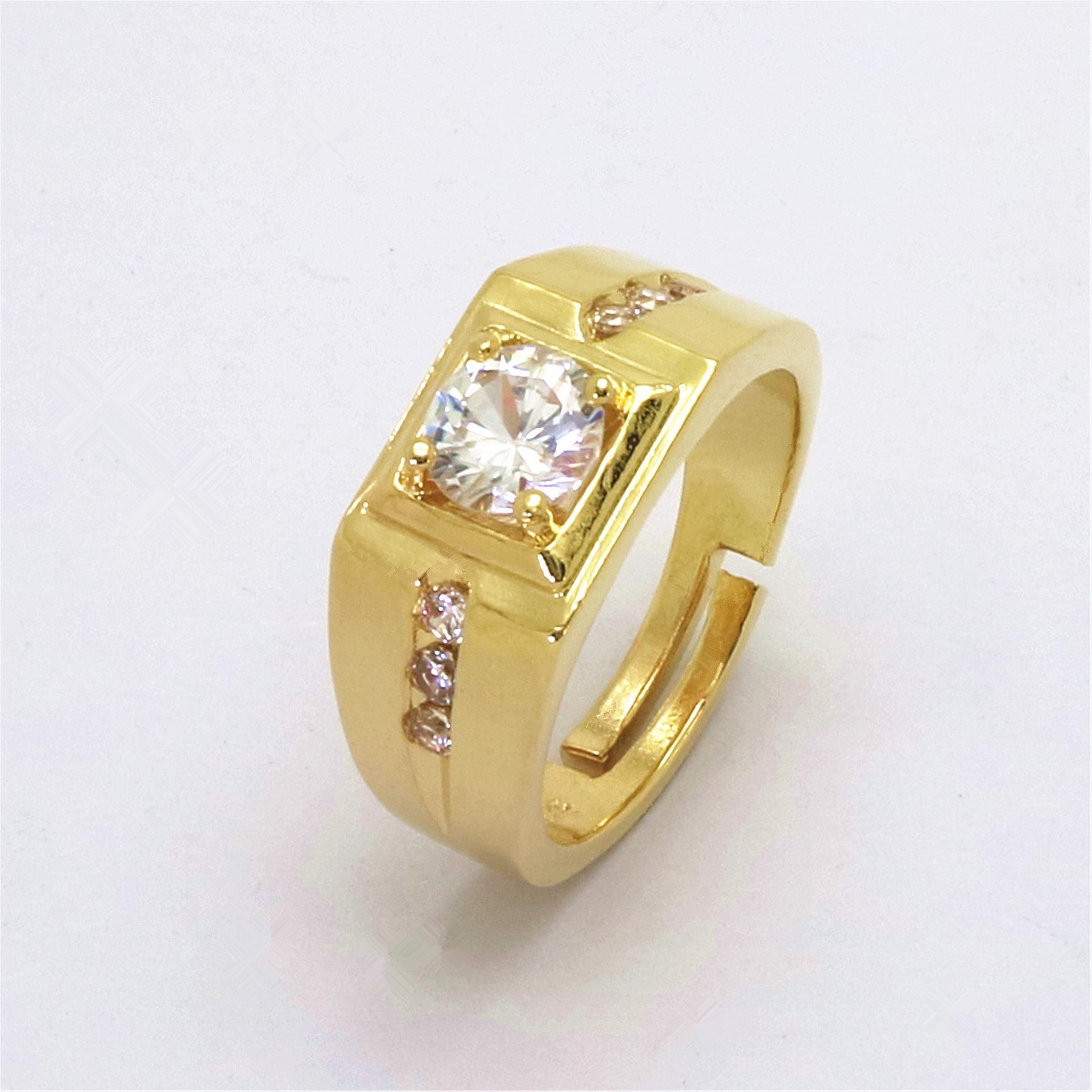 Herrenring Mit Simuliertem Diamant In Weißgold Optik_voghion.com