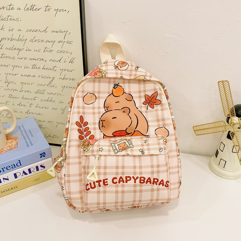 Mochila infantil para bebés lindas mochilas capibara para niños y niñas 2025 nueva mochila infantil de gran capacidad