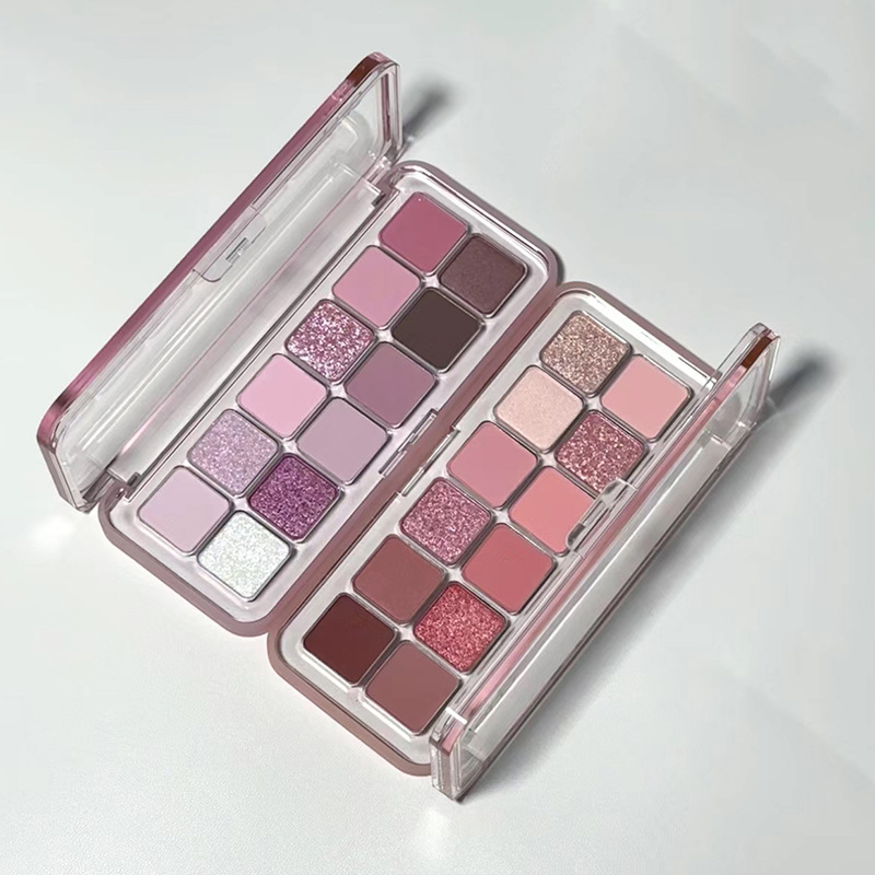 卡佩爾 12色果疏眼影盤啞光細閃高光自然修容提亮淡顏感單色腮紅