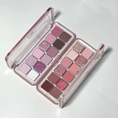 卡佩爾 12色果疏眼影盤啞光細閃高光自然修容提亮淡顏感單色腮紅