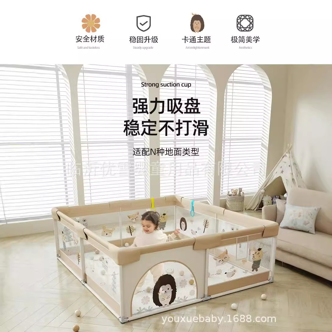 Cercas de juego barras de protección para bebés para niños domésticos interiores en el suelo barras de seguridad para bebés trepando almohadillas de recreo