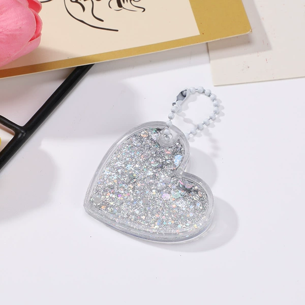 Small silver love flow sand contains bead chains