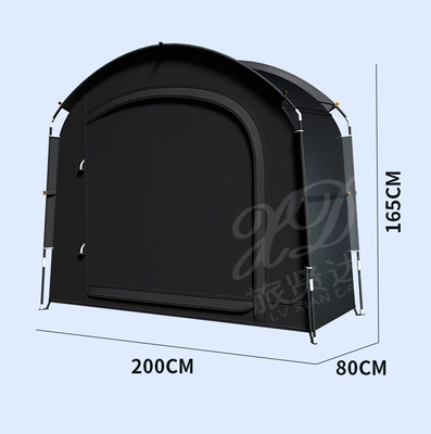Cross-Border New Outdoor Large Space Storage Tent Weatherproof and Insect-Proof Portable Outdoor Storage Bicycle Tent (Avtomobil dam çadırları) - black-20080165cm-1-4-vehicles