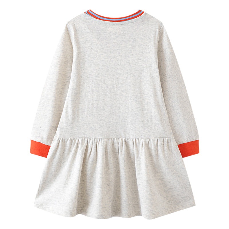 Jumpingmeters falda infantil europea y americana otoño nuevo vestido de princesa para niñas vestido de punto de manga larga para niñas