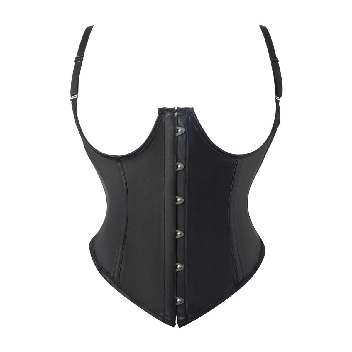 Gran tamaño europeo y americano chaleco plástico de cuero PU un hombro chaleco de hueso de pescado corsé sexy cintura descubierta comercio exterior al por mayor