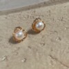 Retro advanced earrings from pearl, small design silver needle, French retro style, high-quality style, 2023