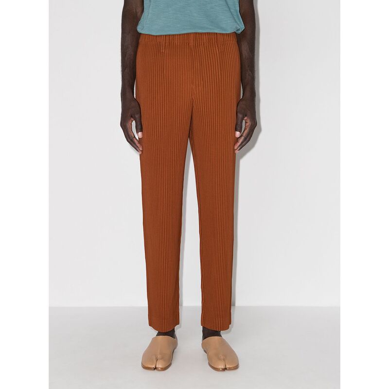 Minimalist Style Casual Business Pleated Straight-Leg Pants for Men, Trendy Long Pants in Stock, Available for Dropshipping