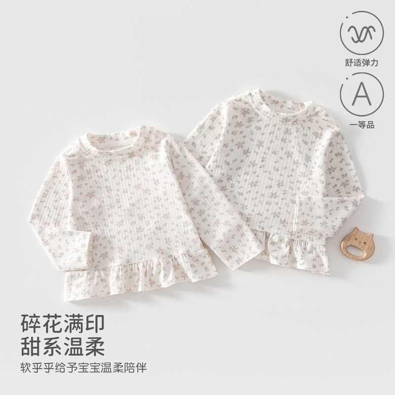 Baby Sweatshirt Spring and Autumn Style Cute Princess Style Baby Top Long-Sleeved Pullover Children's Clothing Anyang Children's Clothing