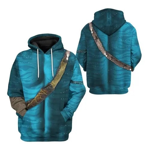2022 Export New Model Avatar 2: Way of Water 3D Digital Printing Hooded Casual Sweatshirt Cosplay Peripherals