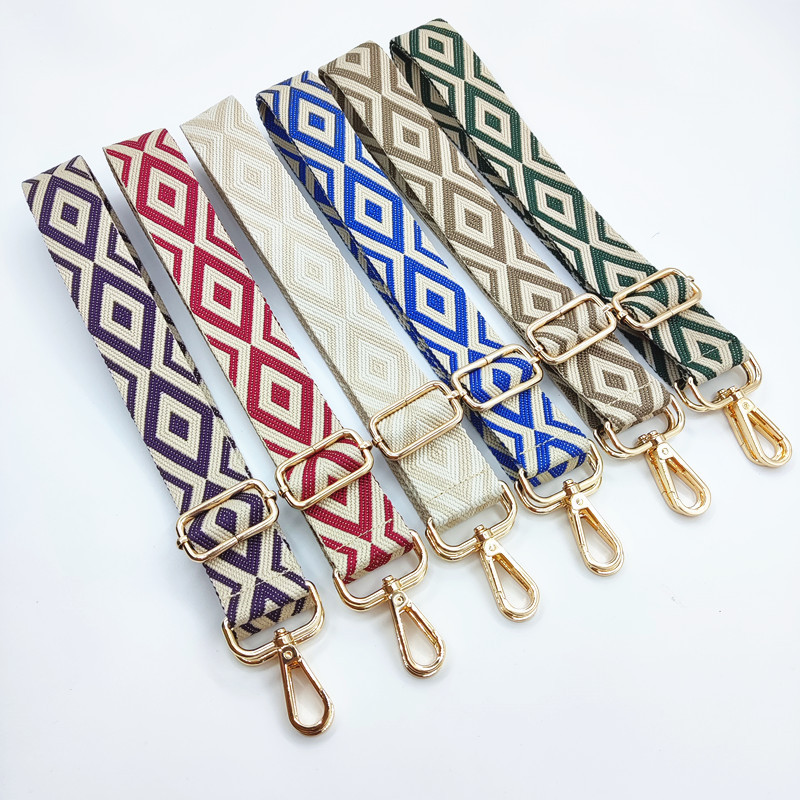 Polyester Cotton Geometric Color Block Bag Strap display picture 1
