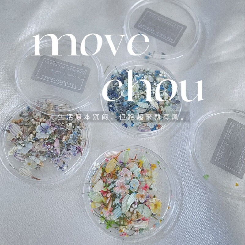 Japanese ins Style New Garden Oil Painting Series Nail Art Dried Flower blc Flower Tulip Petal Jewelry Wear Armor