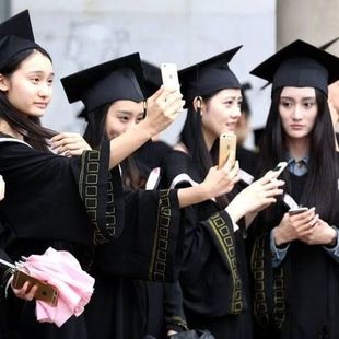 Bachelor's Uniform, Unified University Graduation Uniform, Campus College Bachelor's Uniform, Draped Cloth, Commuting Normcore Style, Cyan Color