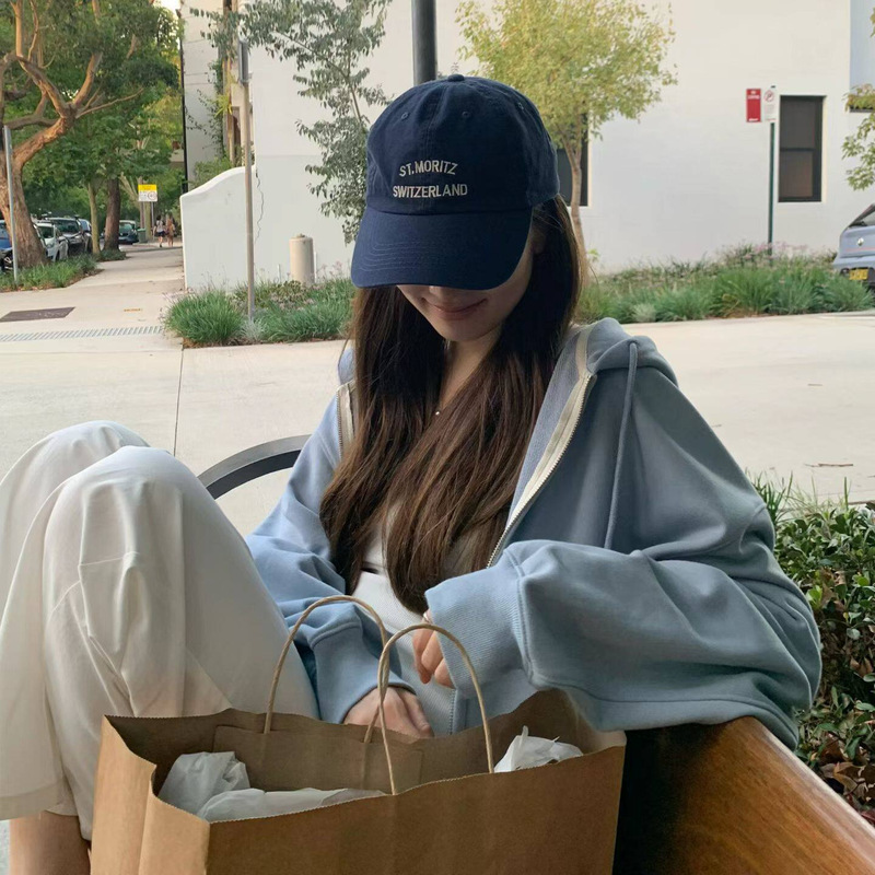 In-Stock 2026 Spring New Korean Dongdaemun O*Unce Versatile Casual Pants Loose Hooded Drawstring Sweatshirt In-Stock 2026 Spring New Korean Dongdaemun O*Unce Versatile Casual Pants Loose Hooded Drawstring Sweatshirt