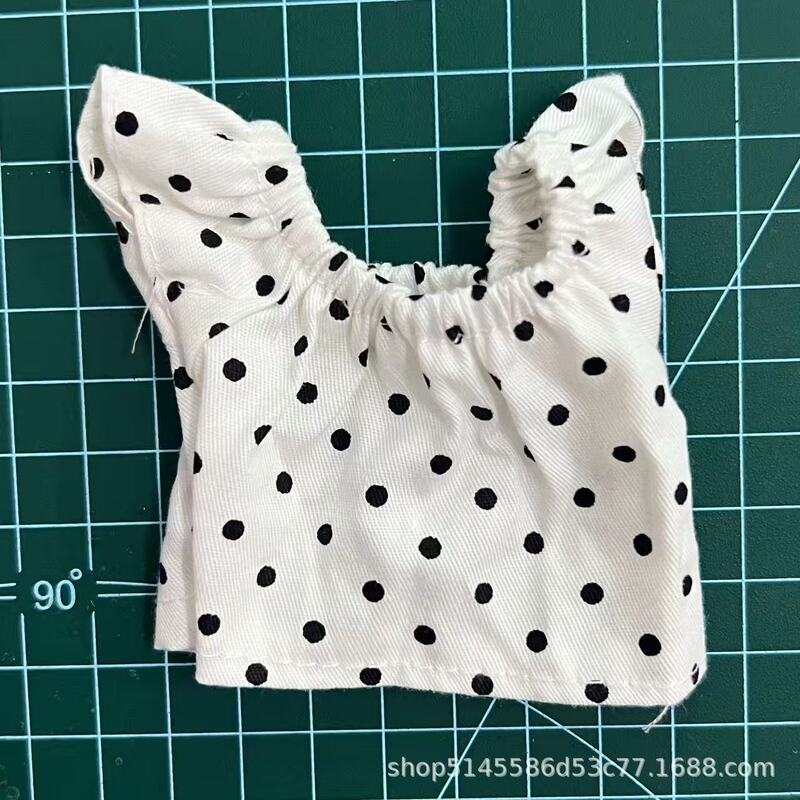 13cm Doll Clothes Kt Cat Doll Labubu Star Character Dress-Up Accessories Colorful Plaid Dress Doll Clothes