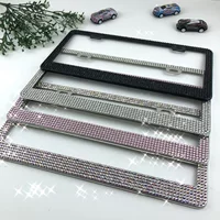 Трансграничная рамка номерного знака автомобиля Crystal Diamond рамка номерного знака из нержавеющей стали Рамка номерного знака Аксессуары оптом