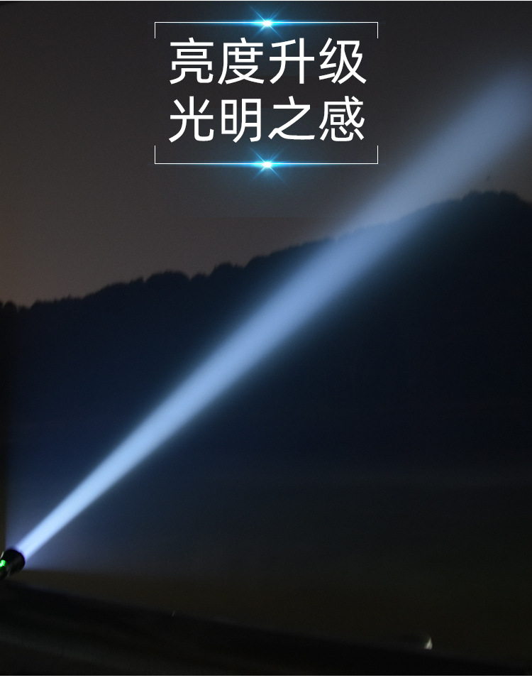 Strong Light Mace Flashlight Baseball Bat Fire Security Emergency Multi-Functional Waterproof Rechargeable Strong Light Wholesale