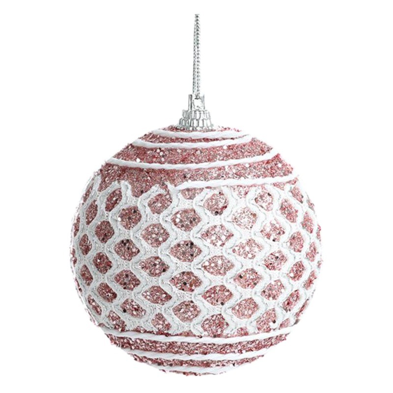 Bola de Navidad, decoración navideña, adorno colgante, red de encaje, decoración colgante, colgante, bola colorida, suministros de decoración para ambiente navideño