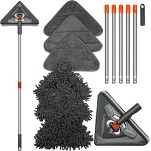 跨境五节杆三角拖把家用擦玻璃器保洁专用亚马逊三角拖把厂家批发