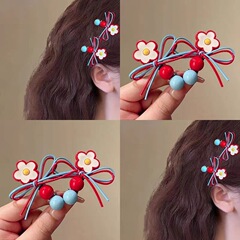 韩式新款花朵蝴蝶结发夹刘海夹甜美百搭小女孩碎发夹发饰鸭嘴夹