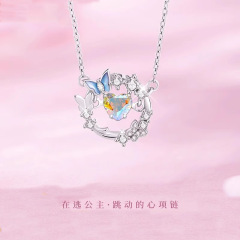 在逃公主项链女S925纯银爱心蝴蝶锁骨链小众设计高级感送女友礼物