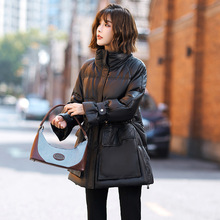 海宁2025新款冬季真皮羽绒女保暖立领宽松真皮绵羊皮休闲百搭外套