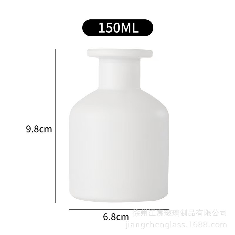 Botella de aromaterapia de barriga transparente sin fuego flor seca color botella de vidrio de aromaterapia de barriga grande botella de aromaterapia de barriga negra de oficina