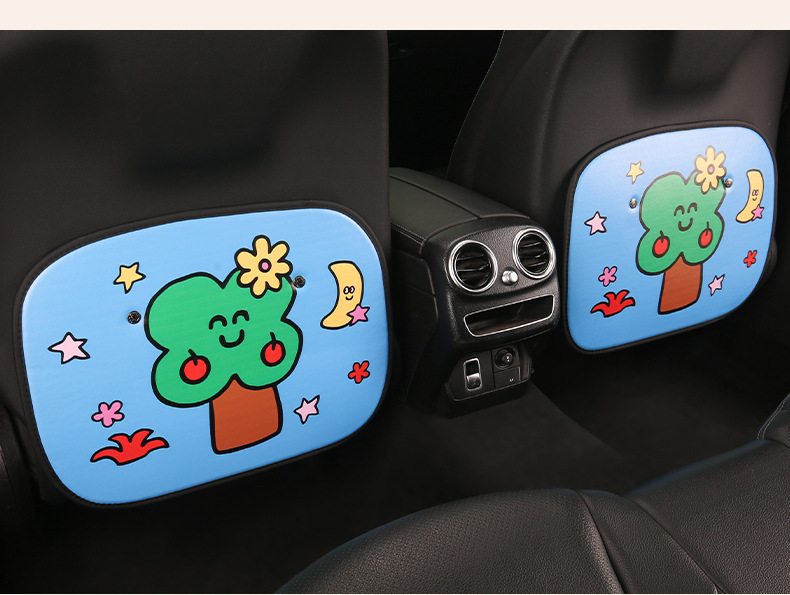 Cute Cartoon Car Seat Back Anti-Kick Pad for Women, Car Seat Back Anti-Dirt Pad, Rear Seat Anti-Kick Pad for Children