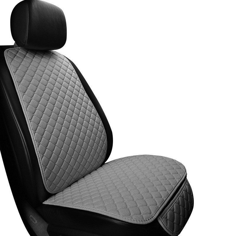 Seasons Breathable — Universal Seat cushion, seat cover - square-linen-elegant-grey-1-bottom-cushion-1-backrest-standard