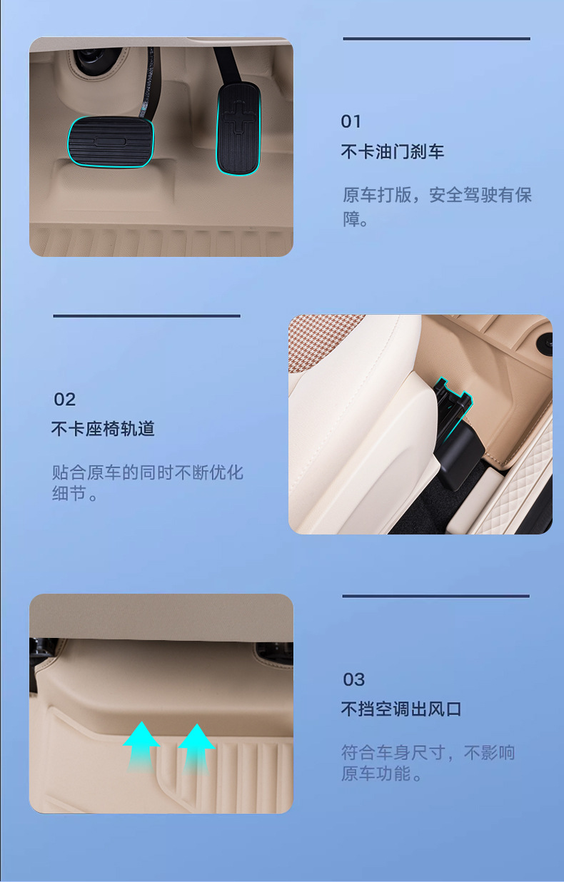 Suitable for 25 Wuling Hongguang mini foot pads fully surrounded by the third generation Macaron front car wire ring carpet