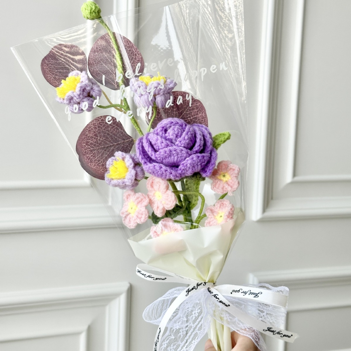 Anchido a mano día del maestro ramo de flores tulipas productos terminados de punto una simulación de girasol de graduación