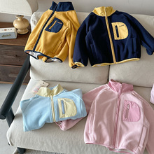 橘子家童装冬装神器女童上衣2025秋冬季新款儿童洋气短款毛绒外套