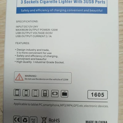 Cigarette Lighter: Qìchē Mobil şarj cihazları