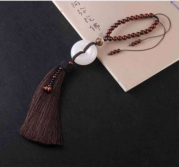 Suitable for Mercedes-Benz BMW Audi High-end Jade Car Pendant Car Hanging Ornaments for Men and Women Safety Creative Hanging Ornaments