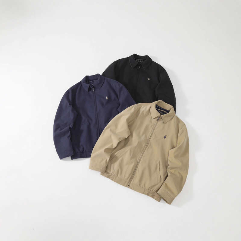 Cross-Border Factory Ready-Made Small Label Embroider Retro American Classic Zipper Old Cadre Harrington Jacket Jacket for Men Cross-Border Factory Ready-Made Small Label Embroider Retro American Classic Zipper Old Cadre Harrington Jacket Jacket for Men