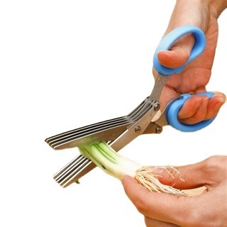 Chive scissors for kitchen home use five-layer vegetable chive shredder paper chive scissors stainless steel three-layer scissors