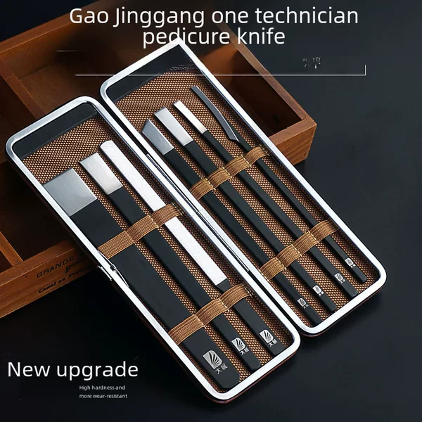 Cross-Border High Manganese Steel Pedicure Knife to Remove Dead Skin, Scissors to Repair Calluses, Pedicure Knife, Seven-Piece Manicure Set, Yangzhou Three Knives