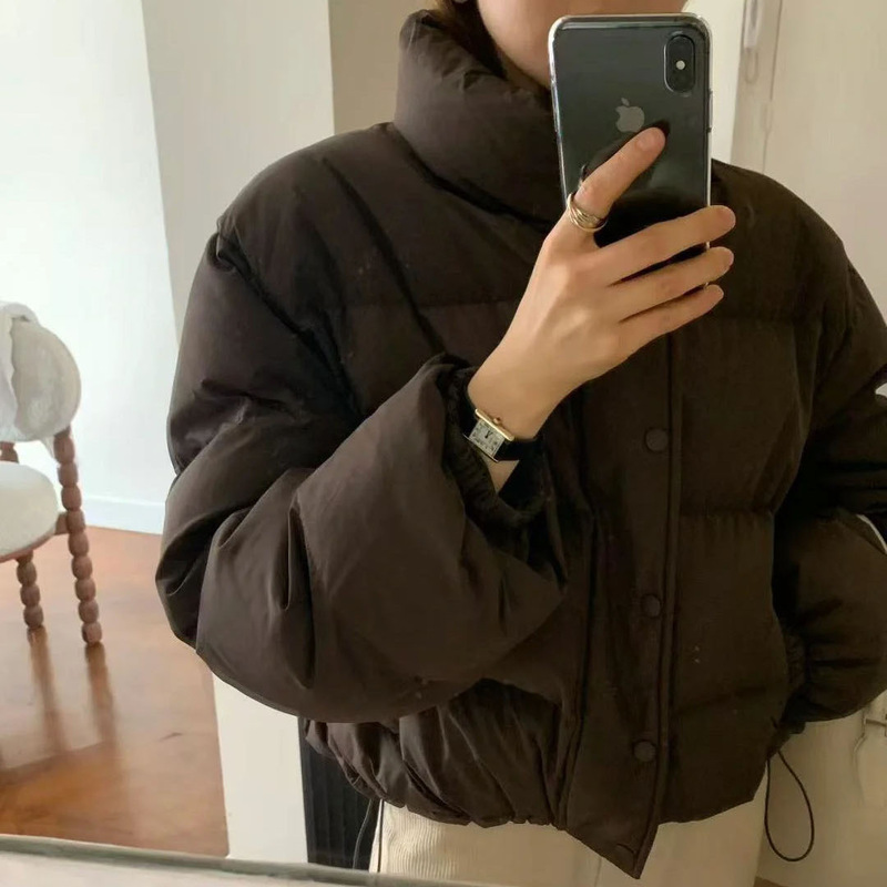 In Stock 2025 Winter New Korean Style Ou*Ce Loose-Fitting Solid Color Versatile Stand Collar Zipper Duck down Jacket In Stock 2025 Winter New Korean Style Ou*Ce Loose-Fitting Solid Color Versatile Stand Collar Zipper Duck down Jacket