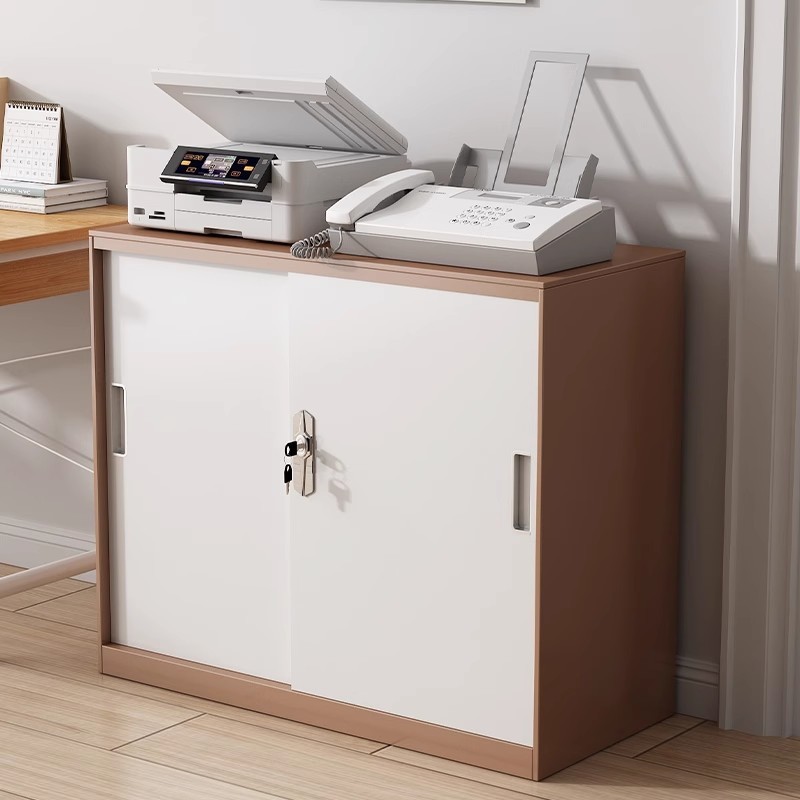オフィスの鉄製ファイルキャビネット引き戸ローキャビネットロッカーファイリングキャビネットデータキャビネットパーティションサイドキャビネット|undefined