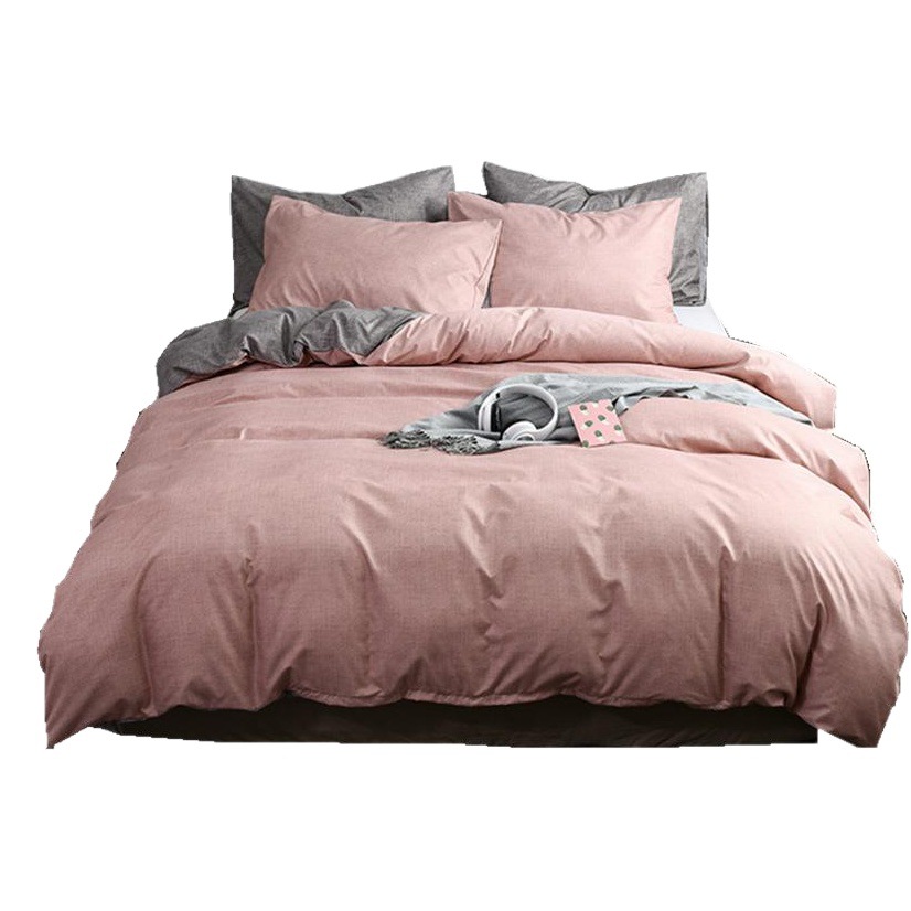 Amazon Ebay Cross-Border Popular Bedding Set with Textured Plain Duvet Cover and Pillowcase, No Sheet, Two/Three-Piece Set