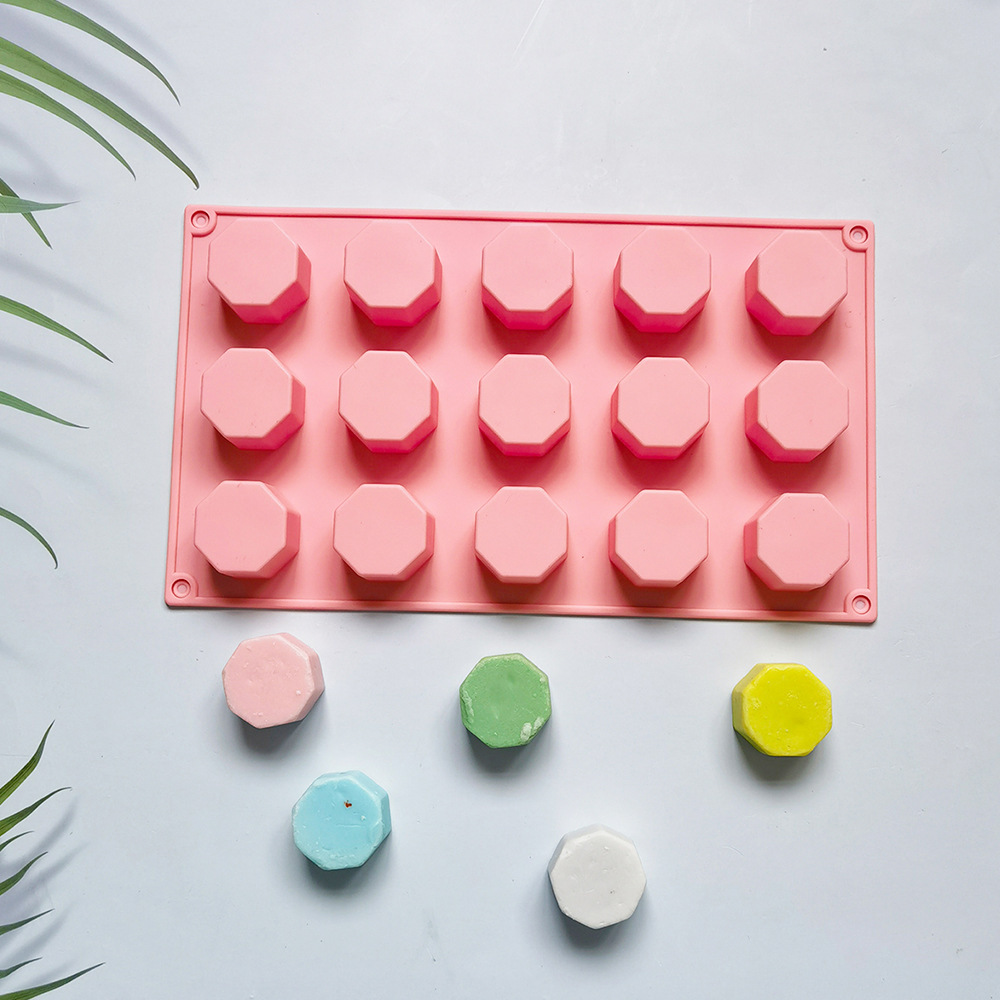 15 litros 8 lados columnar 72 molde de silicona pastel helado pudín molde de postre jabón utensilios