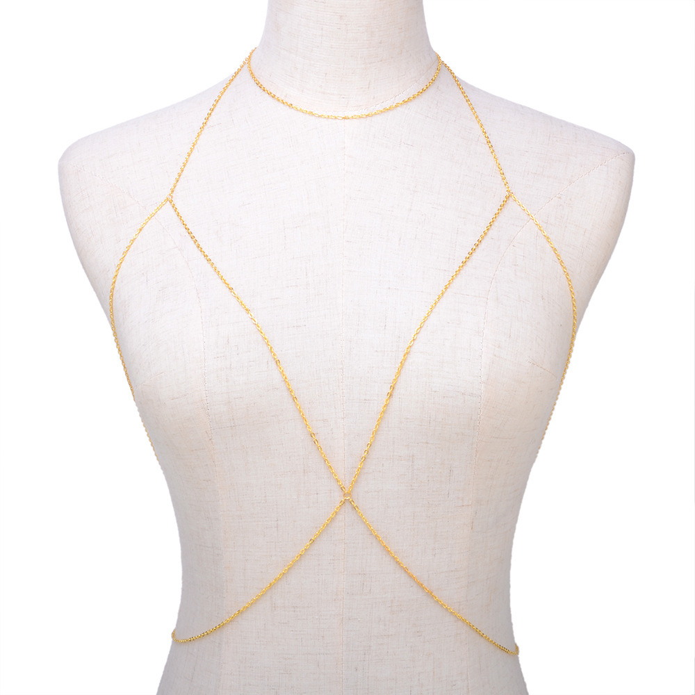 Collar de cadena de oro cadena Cuerpo europeo y americano Comercio exterior transfronterizo joyería suministro cadena de oro Bodychain