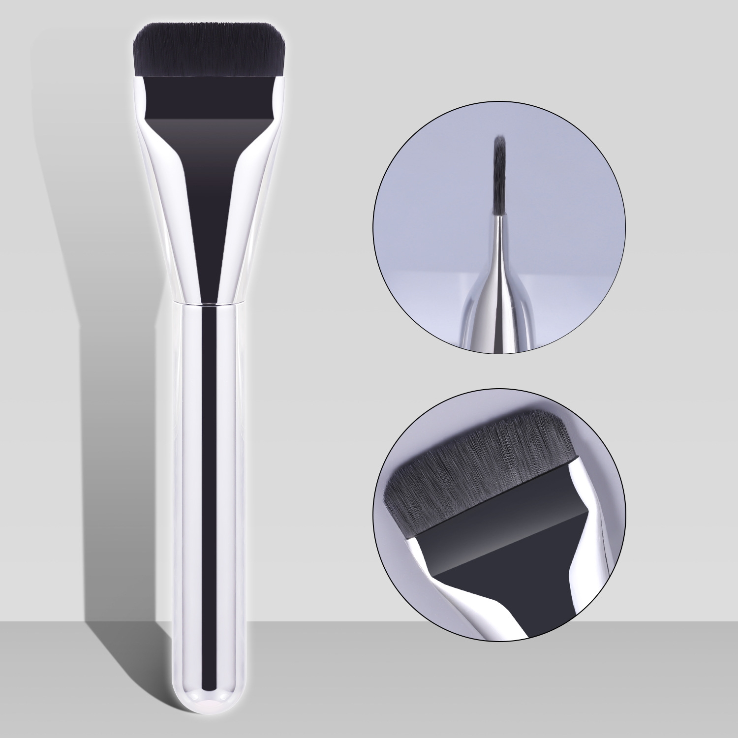 Nuevo estilo de una palabra cabeza Fundación cepillo corrector máscara cepillo sin polvo belleza herramientas fábrica en stock