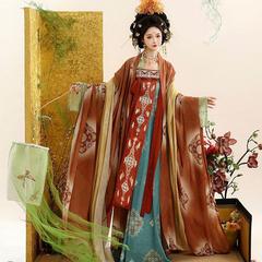 【極楽唐】オリジナル漢服女性唐胸丈スカート復元風団花国民風デイリーフェアリー春夏スタイル