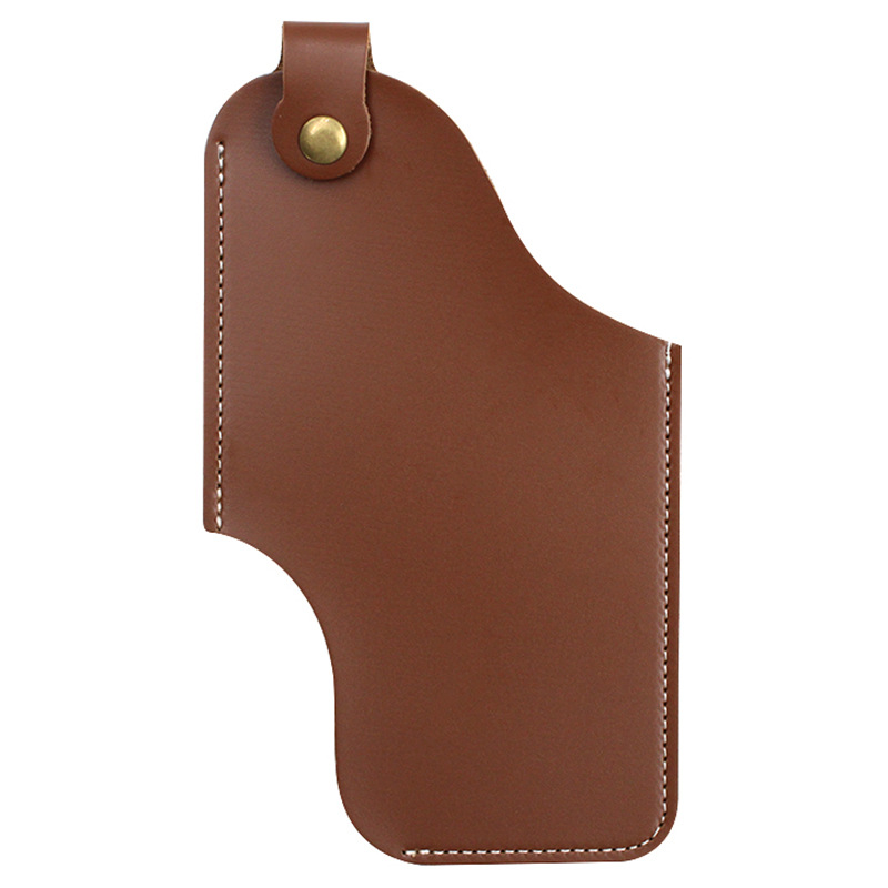 Europa y América Retro teléfono móvil bolso de la cintura PU de cuero de la cintura colgando bolsa de teléfono móvil al aire libre deportes EDC teléfono móvil anti-perdida Funda de cuero protectora