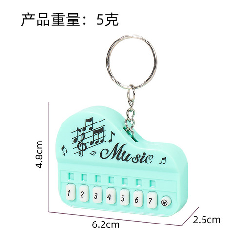 Creative Mini Electronic Keyboard Keychain Ornament Glowing Music Toy Plays Music and Sounds Small Piano Small Gift