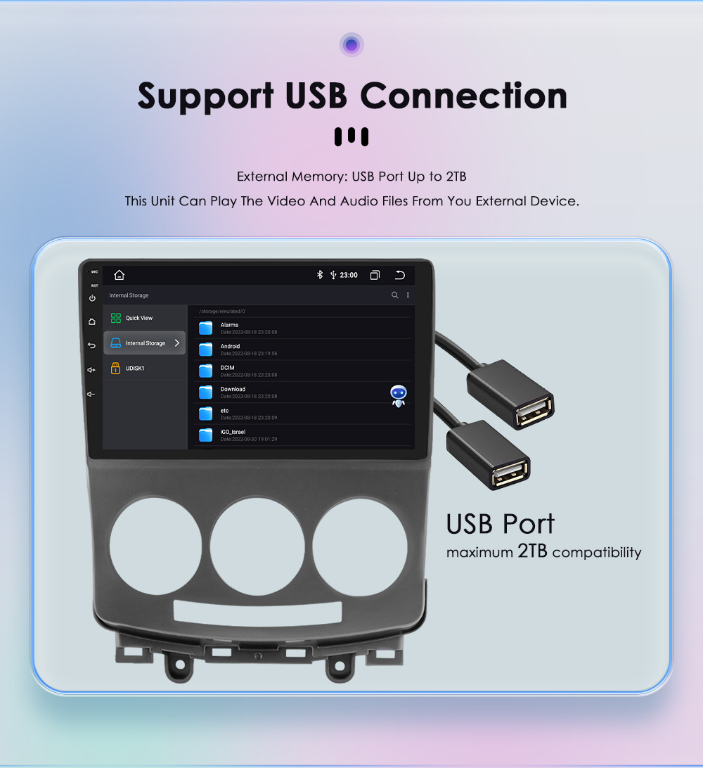 9-inch suitable for Mazda 5 Android central control screen 05-10 intelligent car navigation reversing image all-in-one machine
